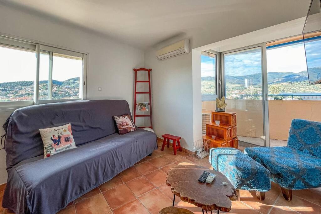 Attique A Banyuls - Vue Mer Et Montagne Exterior foto