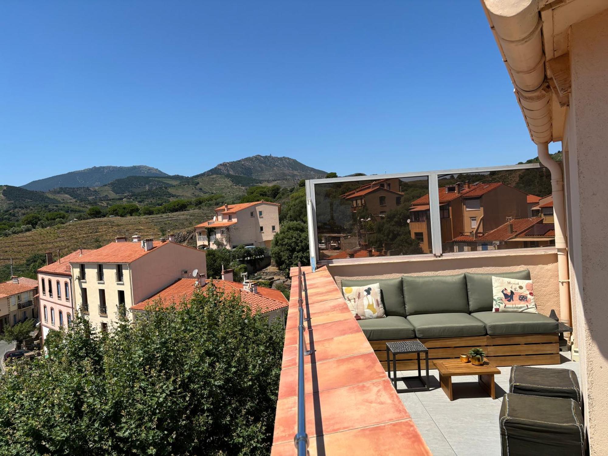Attique A Banyuls - Vue Mer Et Montagne Exterior foto